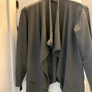 Grey Cardigan  Sweater sz (L)